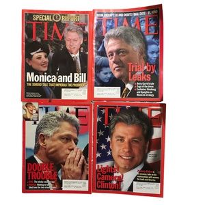 Bill CLINTON TIME Magazine Lot of 4- 42nd U.S. President